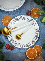 Тарелка десертная, стеклокерамика, 19 см, круглая, Вэнсдей, Daniks, BY23LHP75