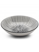 Тарелка суповая, фарфор, 20 см, круглая, Eclipse, Apollo, ECL-05/RCL-05, черно-белая