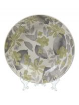 Тарелка суповая, фарфор, 20 см, круглая, Blooming, Domenik, DMD237, зеленая