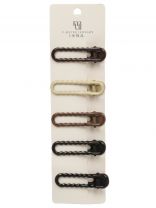 Набор заколок-зажимов 6х1.5х22 см, 5 шт, металл, для волос, A110097