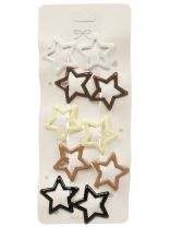 Набор заколок 7.5х1х17.5 см, 10 шт, металл, в форме звездочек, A110095