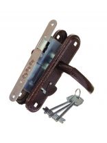 Замок врезной Омега, ЗВ9.1-02, 00-00002942, ручка в комплекте, сувальдный, медный