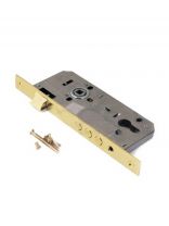 Замок врезной Apecs, 2600-G, 22173, без ручки, цилиндровый, универсальный, золото