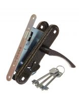 Замок врезной Омега, ЗВ9.1-01, 00-00002932, ручка в комплекте, сувальдный, бронзовый