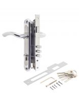 Замок врезной Avers, 2226/70-CR/NIS, 28094, ручка в комплекте, цилиндровый, хром, никель