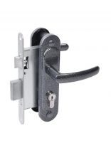 Замок врезной Абсолют, ЗВ4.2-08, БП-00013535, ручка в комплекте, цилиндровый, универсальный, серебро-антик