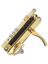 Замок врезной Apecs, 2223/60-G, 15579, ручка в комплекте, цилиндровый, золотой