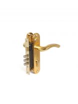 Замок врезной Apecs, 1027/60 G/GM, 16818, ручка в комплекте, цилиндровый, золотой