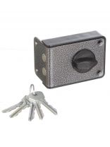 Замок накладной дверной, Зенит, 3Н1-3-1, 00-00000635, серебро