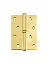 Петля для деревянных дверей, Avers, 100х75х2.5 мм, правая, 5-B-G-R, 30707, с подшипником, золото