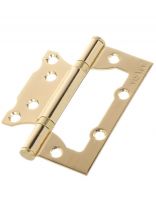 Петля накладная универсальная, Vrata, 100x75x2 мм, 208321, без врезки, золото
