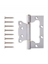 Петля накладная для деревянных дверей, Code Deco, 100х75х2.5 мм, универсальная, B2-CRM, 30173, 2 подшипн., матовый хром