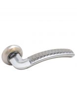 Ручка дверная Стандарт, 26SN/CP, 00013773, матовый никель, хром, алюминий