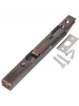 Шпингалет торцевой, ригель круглый, Trodos, 160 мм, 205047, медь