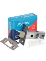Защелка врезная, Avers, 5400-P-BN, 25345, язычок пластиковый, без ручек, черный никель