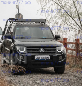 Фары светодиодные, вариант III, на Мицубиси Паджеро 4