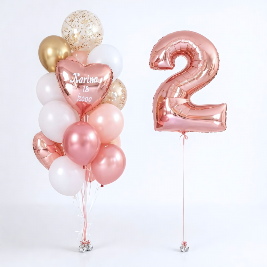 Шары " Розовое золото "