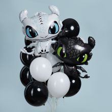 БУКЕТ ШАРОВ "ЛЮБИМЫЙ ДРАКОН"  С ГЕЛИЕМ.