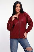 Женский бомбер на молнии 20691 [бордовый]