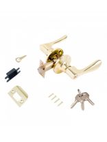 Защелка врезная, Стандарт, 8531 ET PB, 13399, с фиксатором, с ключом, золото