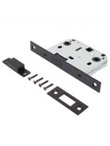 Защелка врезная, Аллюр, L7050-MS BL, 14541, магнит, с фиксатором, матовый черный