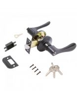 Защелка врезная, Стандарт, 8531 ET BL, 13400, с фиксатором, с ключом, черная