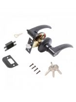 Защелка врезная, Стандарт, 8510 ET BL, 13393, с фиксатором, с ключом, черная