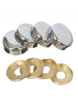 Комплект держателей для сверленного зеркала, 4 шт, хром, Trodos, 102, 304074