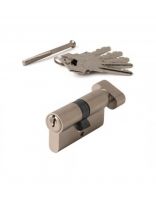 Личинка замка двери Vanger, YC-60-C-CR, 30307, чугун, 60 мм, с заверткой, хром/никель