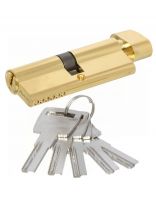 Личинка замка двери Avers, ZM-80-C-G, 21988, ЦАМ, 80 мм, с заверткой, золото, 40/40