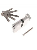 Личинка замка двери Vanger, VM-80(35C/45)-C-CR, 33598, алюминий, 80 мм, с заверткой, хром