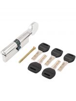 Личинка замка двери Аллюр, HD FG 70-5К CP, 7 814, 70 мм, хром, 5 перфоключей/вертушка