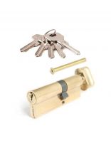 Личинка замка двери Apecs, SC-80(35C/45)-C-G (SC-80(35/45)-Z-C-G), 9059, 80 мм, с заверткой, золото