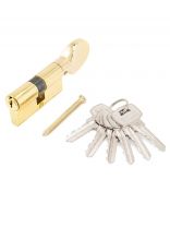 Личинка замка двери Аллюр, A.G 70-6К BP, 980, 70 мм, ключ-вертушка, золото, 5 ключей, блистер