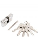 Личинка замка двери Аллюр, A 70-6К CP, 1 260, 70 мм, хром, латунь, 6 ключей