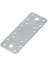 Пластина крепежная перфорированная 140х55х2 мм, ГОЦ/цинк, Кунгур, 4006