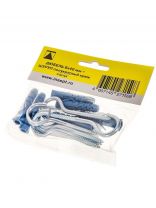 Дюбель диаметр 8х40 мм, 6 шт, + шуруп полукруглый крюк 6 шт, 00417