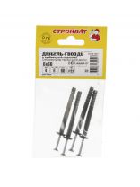 Дюбель-гвоздь полипропилен, диаметр 6х60 мм, 4 шт, грибовидный, Стройбат, 41561