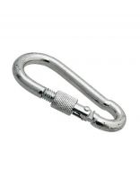 Карабин с гайкой, диаметр 8 мм, белый цинк, DIN5299D, 243430