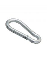 Карабин усиленный, диаметр 6 мм, белый цинк, DIN5299C, 029980