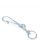 Карабин с вертлюгом, 50 мм, 2 шт, белый цинк, 243500