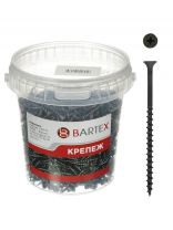 Саморез по дереву и гипсокартону, диаметр 4.2х75 мм, 200 шт, банка, Bartex