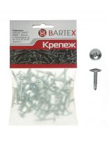 Саморез универсальный, с прессшайбой, сверло, диаметр 4.2х16 мм, 50 шт, пакет, Bartex