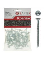 Саморез универсальный, с прессшайбой, острый, диаметр 4.2х50 мм, 30 шт, пакет, Bartex