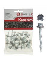 Саморез кровельный, диаметр 4.8х50 мм, 15 шт, оцинкованный, пакет, Bartex