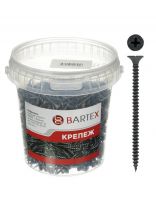 Саморез по металлу и гипсокартону, диаметр 3.8х65 мм, 250 шт, банка, Bartex