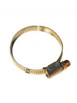 Хомут обжимной червячный, 9 мм, 32-50 мм, нержавеющая сталь, СантехКреп, 1.10.7