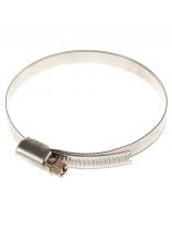 Хомут обжимной червячный, 9 мм, 80-100 мм, нержавеющая сталь, СантехКреп, 1.10.12.