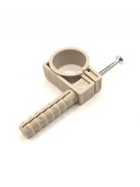 Дюбель-хомут 25 мм, полипропилен, крепление для труб "бобры", РосТурПласт, 37819