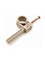 Дюбель-хомут 16 мм, полипропилен, крепление для труб "бобры", РосТурПласт, 37817